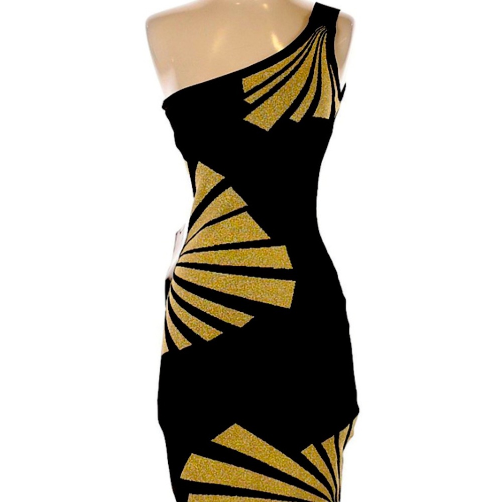 bebe one shoulder dress M